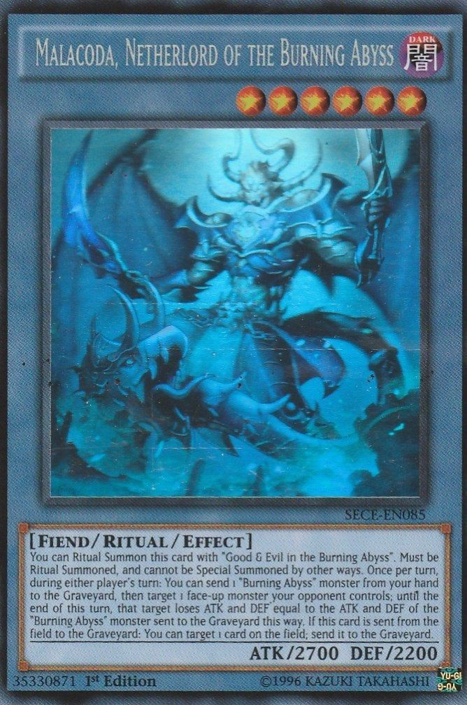Malacoda, Netherlord of the Burning Abyss [SECE-EN085] Ghost Rare